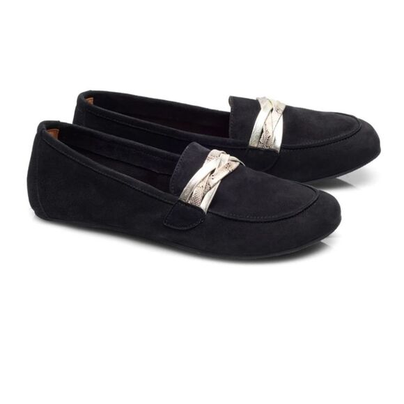 ZAQQ Qerp Velors Black Suede Barefoot Loafers Sz 38 - Picture 1 of 16